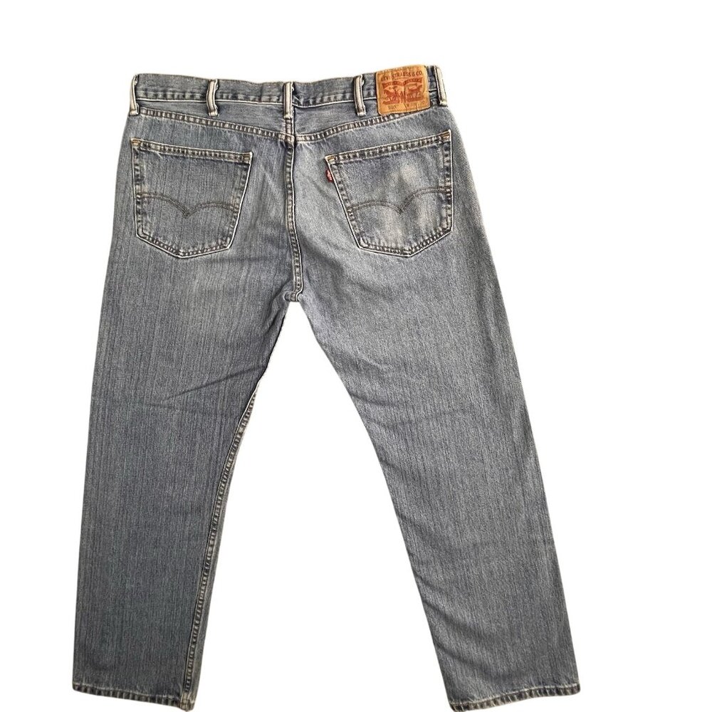 Levis 505 Jeans Mens 38x30 Blue Denim Medium Wash Straight Fit Button Fly Y2K - Picture 2 of 16